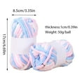 thumbnail image 2 of Thick DIY Crochet Scarf Anti-Pilling 50g/ball Ice Strip Thread Yarn Coarse Wool Thread Chenille Hand Knitting Yarn MULTICOLOR2, 2 of 8