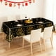 thumbnail image 5 of Mantel de Plástico para Fiesta de Nochevieja, Color Negro, Blanco y Dorado, Ideal para Año Nuevo. Suministros para Decorar La Mesa., 5 of 6