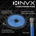 thumbnail image 2 of NVX XKIT44 Complete Amplifier Wiring Kit with 4-Channel RCA Cable 20 ft True 4 Gauge AWG 8lbs Blue, 2 of 16