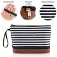 thumbnail image 4 of Bolsa de maquillaje Ethereal Small para monedero con brocha de maquillaje a rayas, 4 of 7