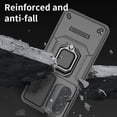 thumbnail image 4 of Takfox For Samsung Galaxy A17/A26 5G Case, Built in Slide Camera Lens Cover+Finger Ring Holder Kickstand,Heavy Duty Shockproof Full Body Phone Cover, Green, 4 of 8