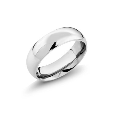 Men's 8mm Stainless Steel Wedding Band - High Polish Comfort Fit, Sizes 5-13