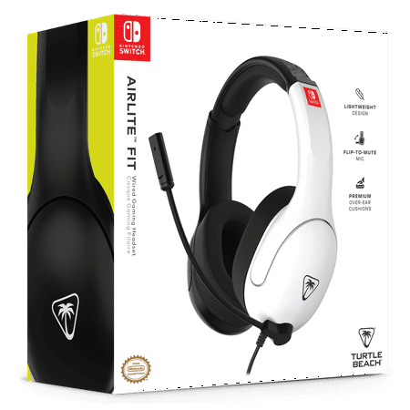 Turtle Beach - Airlite Fit Wired Gaming Headset for Nintendo Switch, Nintendo Switch Lite & Nintendo Switch - OLED Model - White & Black