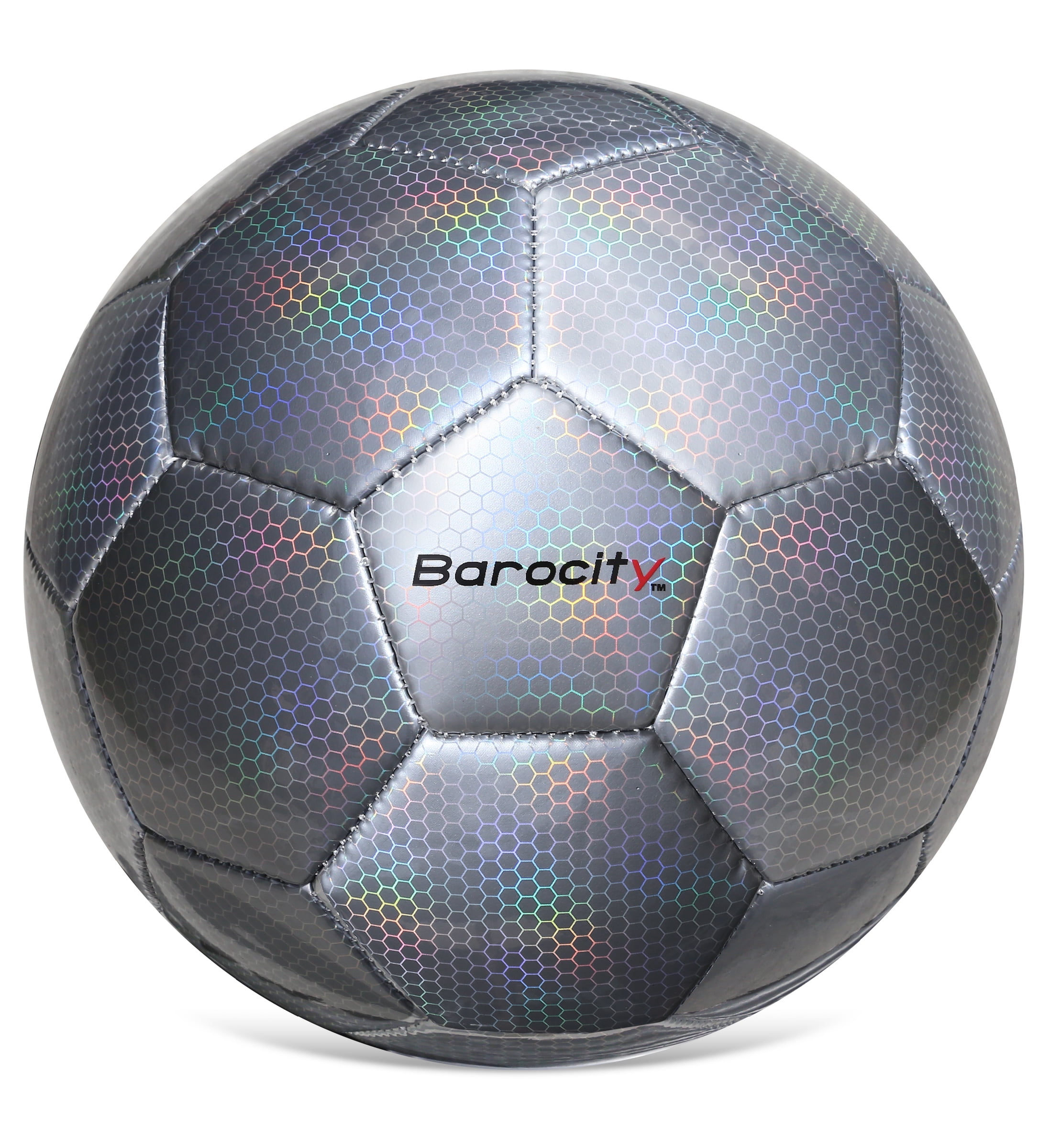 5 Soccer Training Ball size #4 Silver Metallic Chrome black Lot Team Sport Games 