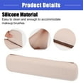thumbnail image 5 of Vocoste Beige Silicone Travel Makeup Brush Holder Portable Makeup Face Brushes Holder Cosmetic Tools Organizer, 5 of 7