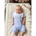 thumbnail image 6 of Cjfdfy Half Way to One Clothes Baby Girl Boy First Birthday Outfit Summer Fall Half Birthday Clothes Plaid Gingham Bubble Romper Letters Cookies Embroidery Short Sleeve Plaid Jumpsuit Playsuit, 6 of 9