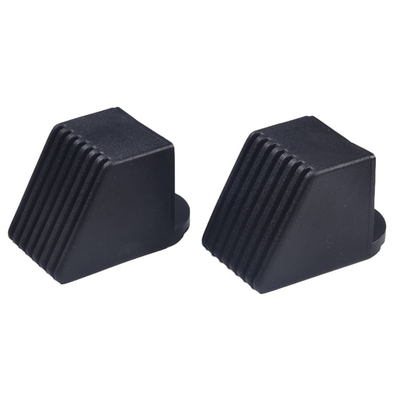 2 Pack Square End Cap Foot Covers for Fitness Equipment, Anti-Slip Plastic Tube Protectors for Gym Machines and Chair Legs, Black(30 * 30mm)