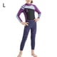 thumbnail image 2 of Niños con traje de baño redondo cuello redondo traje de baño una pieza traje de baño elástico para niñas nylon surfing ropa traje de baño para nadar buceo púrpura l Inevent OD003305-13, 2 of 7