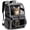 Grey, variant on Double Cat Backpack Carrier for 2 Cats, Double-Compartment Pet Carrier Backpack for Two Small Cat or One Medium Cat, Cats Carrier Backpack Dog Carrier Backpack Fits Up to 24 Lbs,Black