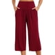 thumbnail image 2 of Pincandy Women's High Waist Pocket Wide Leg Yoga Pants, Modal Material, 7-Point Length, Casual & Daily Wear, 2 of 6