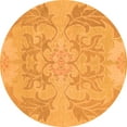 thumbnail image 1 of Ahgly Company Indoor Round Abstract Orange Modern Area Rugs, 5' Round, 1 of 4