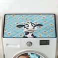 thumbnail image 5 of ZIATUBLES Cow Dasiy Washing Machine Dust Cover Pad Washer and Dryer Top Protector Mat for Laundry Room Kitchen Home Washable Decor Accessories, 24 x 19.7 Inch, 5 of 7
