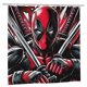 thumbnail image 1 of Cortina de ducha de tela de poliéster impermeable Deadpool, decoración de baño, kit de cortina de ducha con ganchos, 72 x 72 pulgadas, 1 of 8