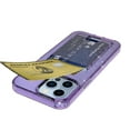 thumbnail image 3 of for iPhone 14 Pro Max Glitter Case, Clear Hard PC Card Slot Bling Slim Thin Anti-scratch Lightweight Drop-Protective Soft TPU Bumper Phone Case Cover for iPhone 14 Pro Max, Purple, 3 of 9