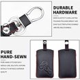 thumbnail image 3 of Funda de cuero para mando a distancia Compatible con Renault Megane Scenic Laguna Koleos Clio funda protectora sin llave para coche con Control remoto TUNC Sencillez, 3 of 5