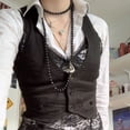thumbnail image 2 of Dourbesty, chaleco elegante para mujer, chaleco con espalda cruzada, traje de esmoquin, chaleco Vintage Steampunk, chaqueta Jacquard, corsé de estilo Punk Tan Jianjun unisex, 2 of 2