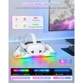 thumbnail image 6 of Charging Dock for Oculus Quest 3S/3/2, 30W Fast Magnetic Charger Station Stand for Meta Quest 3S/3 Accessories, with RGB Light, 2 Rechargeable 2100mAh Batteries & Covers for Headset/Controller, 6 of 10