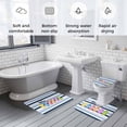 thumbnail image 6 of Hello Summer Bathroom Rugs Set Colorful Ice Cream Non Slip Absorbent Soft Bath Mats 3 Piece Set with Bathroom Rug, U-Shaped Floor Mat, Toilet Seat Cover Large Size, 6 of 9