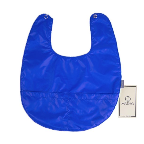 Babero con Olanes Masho, Impermeable y Cierre Velcro azul marino Unitalla Masho Baberos Impermeables