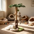 thumbnail image 4 of Cat Scratching Post, Palm Tree Cat Scratching Post for Indoor Cats, Tall Sisal Cat Scratcher Tree with Sturdy Base, Cute Cat Scratch Post for Kittens & Adult Cats, 4 of 6