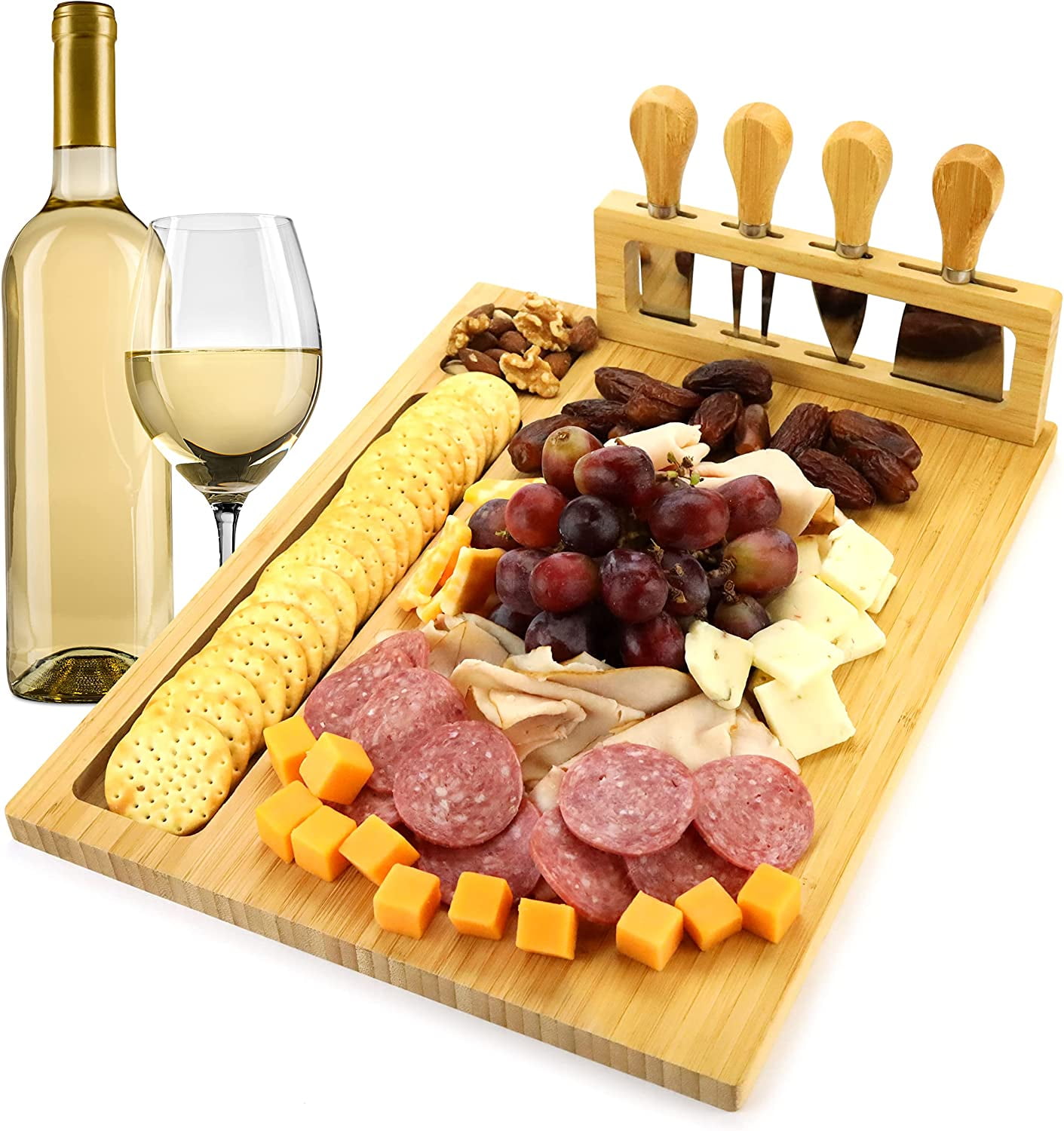 ROYAL HOUSE Bamboo Cheese Board and Knife Set with Nepal | Ubuy