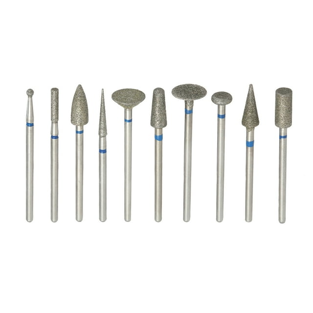 10 Pcs Tête de Moulin à Diamant Ensemble de Meules Outils Rotatifs