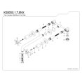 thumbnail image 6 of Kingston Brass KS8057NX Hamilton Two-Handle 3-Hole Wall Mount Roman Tub Faucet in Brushed Brass, 6 of 7
