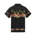 thumbnail image 4 of Hawaiian Shirt Aloha Shirt in Black Vintage Cars and Surf Boards 2XL, 4 of 5