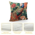 thumbnail image 4 of Orinice Bird Floral Peacock Euro Sham Pillow Covers Chinoiserie Pillow Case Asian Animal Throw Pillow Blush Cushion Cover  Decorative Pillowcase Home Decor for Couch Bedroom Living Room White, 4 of 5