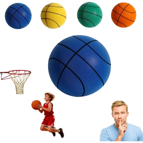 Silent Basketball Size 7, 2.0 Version Foam Quiet Basketball Indoor Training Ball, No Noise Ball for Various Indoor Activities