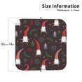 thumbnail image 3 of Pofeuu Cute Christmas Gnomes Print Leather Coasters Set of 6, Round Cups Mugs Mat Pad for Home Kitchen Heat Resistant Drink Coasters,Square, 3 of 7