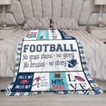 thumbnail image 6 of Football Blanket Football Print Throw Blankets for Couch Sofa Bed Lightweight Soft Cozy Fleece Plush Warm Flannel Bedding Blanket Sports Lover Gifts for Baby Boys Girls Kids Men Women Adults 50"x60", 6 of 6