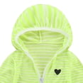 thumbnail image 4 of Mifsaly Boys Girls Lightweight Hooded Jacket Toddler Kids Full Zip Striped Sun Protection Hoodie Cute Heart Embroidery Breathable Long Sleeve Outerwear, 4 of 7