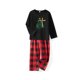 thumbnail image 5 of Pijamas navideños familiares a juego: camisa de manga larga con estampado de árbol de Navidad y pantalón a cuadros elástico para estar en casa., 5 of 10
