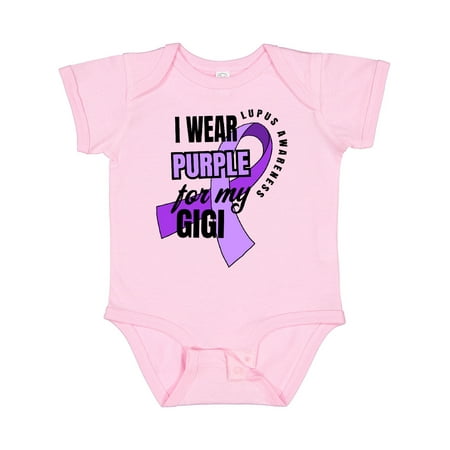 

Inktastic I Wear Purple for My Gigi Lupus Awareness Gift Baby Boy or Baby Girl Bodysuit