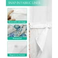 thumbnail image 5 of No Hook Shower Curtains, Coastal Crab Small Shower Curtains with Snap in Liner, Nautical Beach Ocean Conch Coral Starfish Waterproof Washable Fabric Bathroom Shower Curtain Sets, 36" x 72", 5 of 7