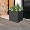 thumbnail image 4 of Black Steel Planting Box 50*50*50cm Square Large Garden Flowerpot Balcony Vegetable Planting Tank Container, 4 of 8