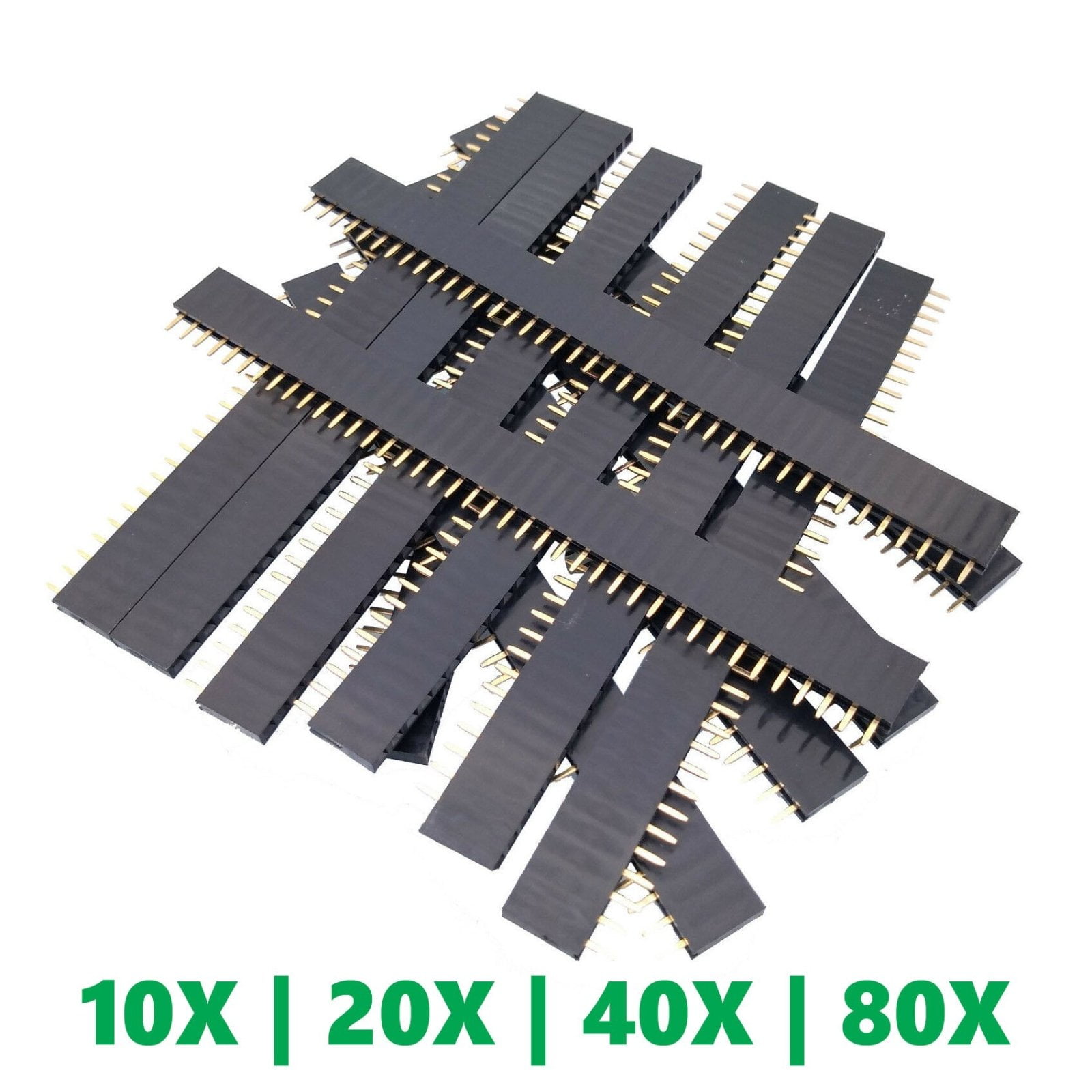 10 Pin Header Pins Strip PCB 0.1" 2.54mm for Arduino Breadboard