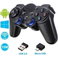 thumbnail image 1 of 2.4G Wireless Game Controller Gamepad Joystick for PC Windows Android TV-black-, 1 of 9