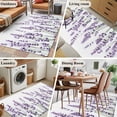 thumbnail image 5 of 3'x5' Area Rugs, Purple Lavender Indoor Outdoor Area Rug for Living Room Bedroom, Spring Botanical Garden Florals Motifs Washable Bathroom Rugs Kitchen Floor Carpet Mats Home Decor Aesthetic, 5 of 8