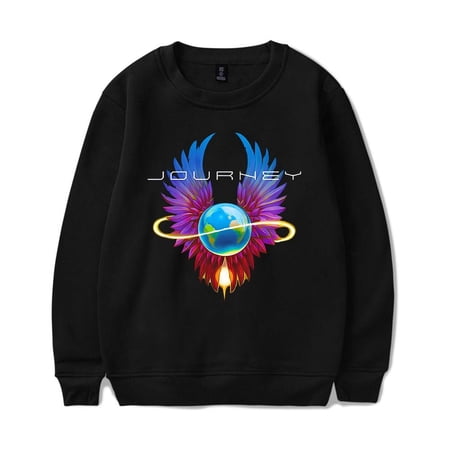 Journey Merch Sweatshirt Earth Wing Logo Rock Long Sleeve Crewneck Men Women Streetwear