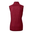 thumbnail image 3 of Women's Cutter & Buck Cardinal Arkansas Razorbacks Mainsail Basic Sweater-Knit Full-Zip Vest, 3 of 3