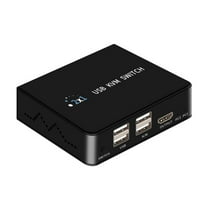 YIEMEEN 2 Port HDTV KVM USB Switcher Computer Control Shared Keyboard Mouse 4K 60Hz