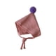 thumbnail image 3 of Gorro para bebé con pompón grueso y cordones para fotos de bebés y niños rosa, 3 of 9