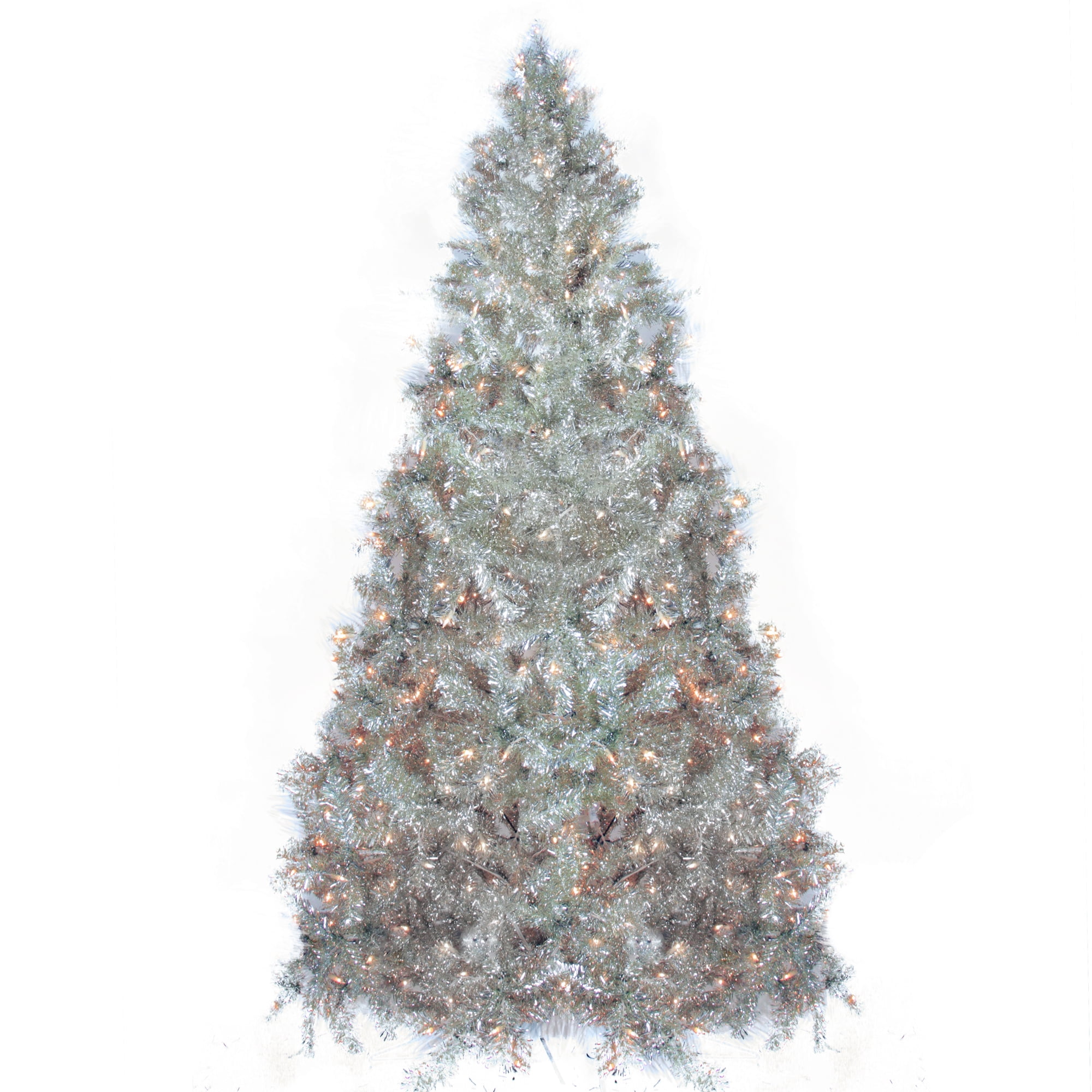 Vickerman 9' PreLit Artificial Christmas Tree Full Tinsel Clear