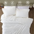 thumbnail image 4 of Superior Cotton Flannel Solid Duvet Cover Set, Twin, Ivory, 4 of 7