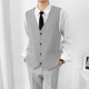 thumbnail image 1 of pstuiky Camisetas sin mangas para hombre, Traje de bolsillo de color liso con solapa y sin mangas para hombre Camisas para hombres m, 1 of 7
