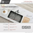 thumbnail image 6 of Stylish Undermount 32" Graphite Black Double Bowl Kitchen Sink with Grids & Strainers S-701XN, 6 of 15