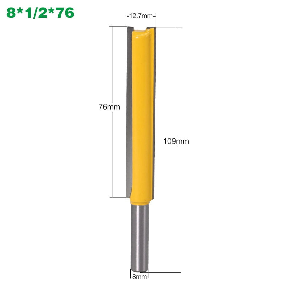 Long Lasting for Hard Wood Solid Wood Handheld Slot Milling Cutter Sturdy Straight Router Bits 