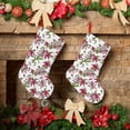 thumbnail image 6 of Lsque Lilies Flowers Pattern 18 Inch Christmas Stockings, Festive Holiday Stocking for Christmas Decorations Holiday Decor, 6 of 7